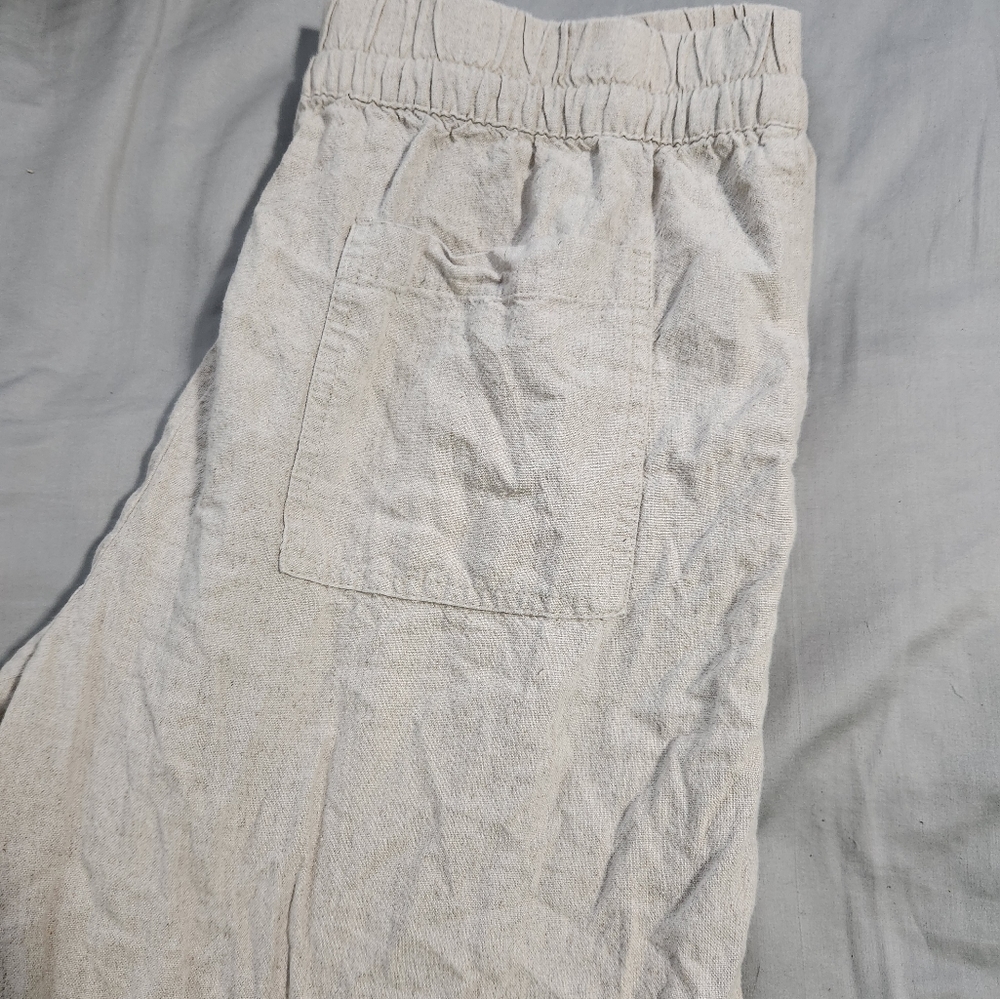 A new day cream colored wide leg pants sz large
